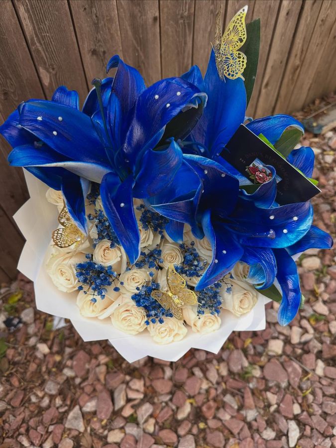 Blue lilies