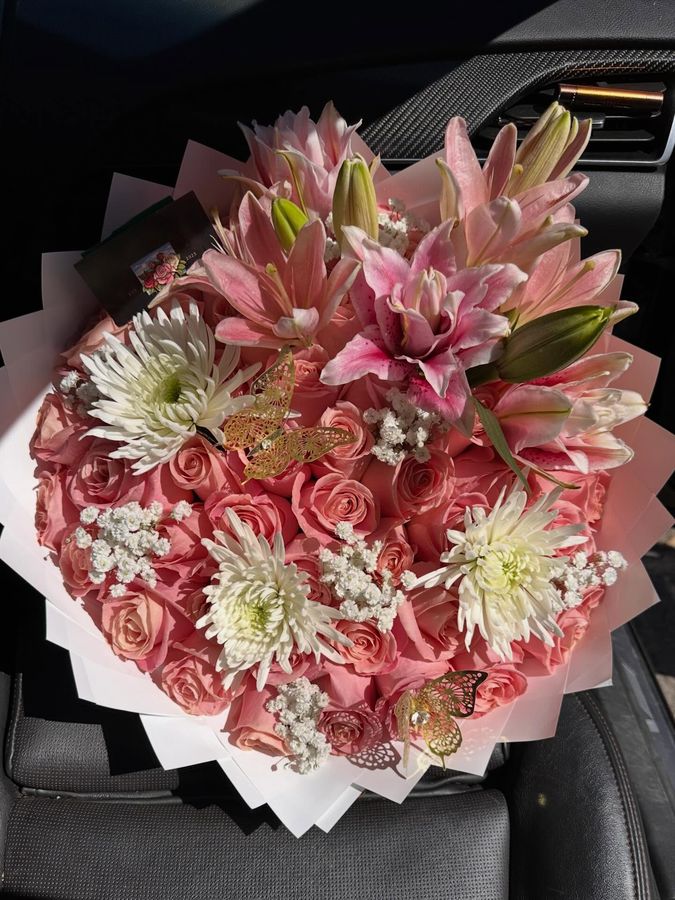 Pink mixed blooms